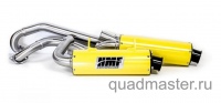 Выпускная система HMF Yellow Dual Full Exhaust Black End Cap NEW для квадроцикла Can Am BRP Renegade 1000 2012-2015гг