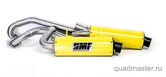 Выпускная система HMF Yellow Dual Full Exhaust Black End Cap NEW для квадроцикла Can Am BRP Renegade 1000 2012-2015гг, изображение 1